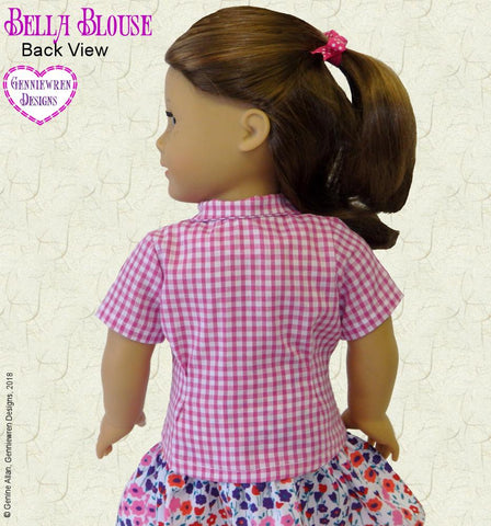 Genniewren 18 Inch Modern Bella Blouse 18" Doll Clothes Pattern Pixie Faire