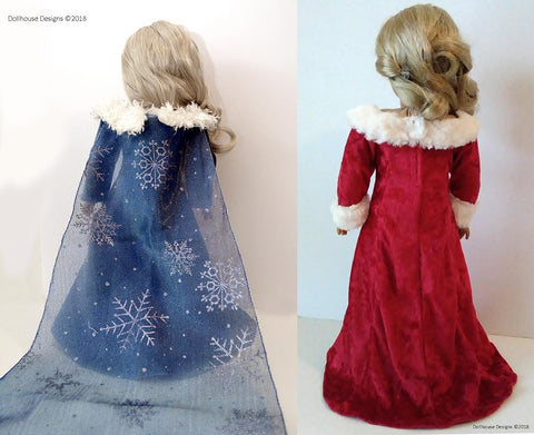 Dollhouse Designs 18 Inch Modern Frost Queen 18" Doll Clothes Pattern Pixie Faire