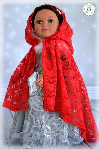 Sewing Force 18 Inch Modern Lace Cape 18" Doll Clothes Pattern Pixie Faire