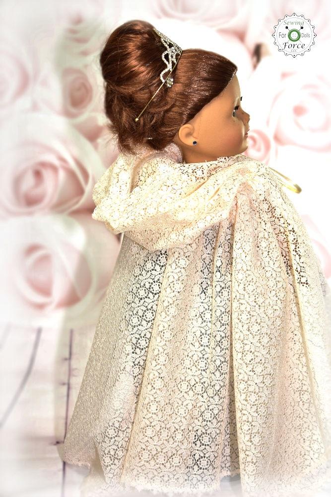 Sewing Force 18 Inch Modern Lace Cape 18" Doll Clothes Pattern Pixie Faire