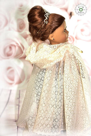Sewing Force 18 Inch Modern Lace Cape 18" Doll Clothes Pattern Pixie Faire