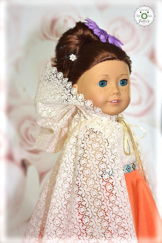 Sewing Force 18 Inch Modern Lace Cape 18" Doll Clothes Pattern Pixie Faire