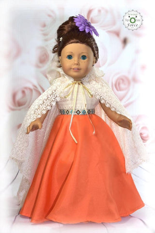 Sewing Force 18 Inch Modern Lace Cape 18" Doll Clothes Pattern Pixie Faire