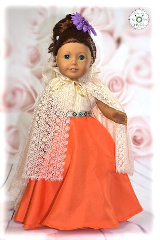 Sewing Force 18 Inch Modern Lace Cape 18" Doll Clothes Pattern Pixie Faire