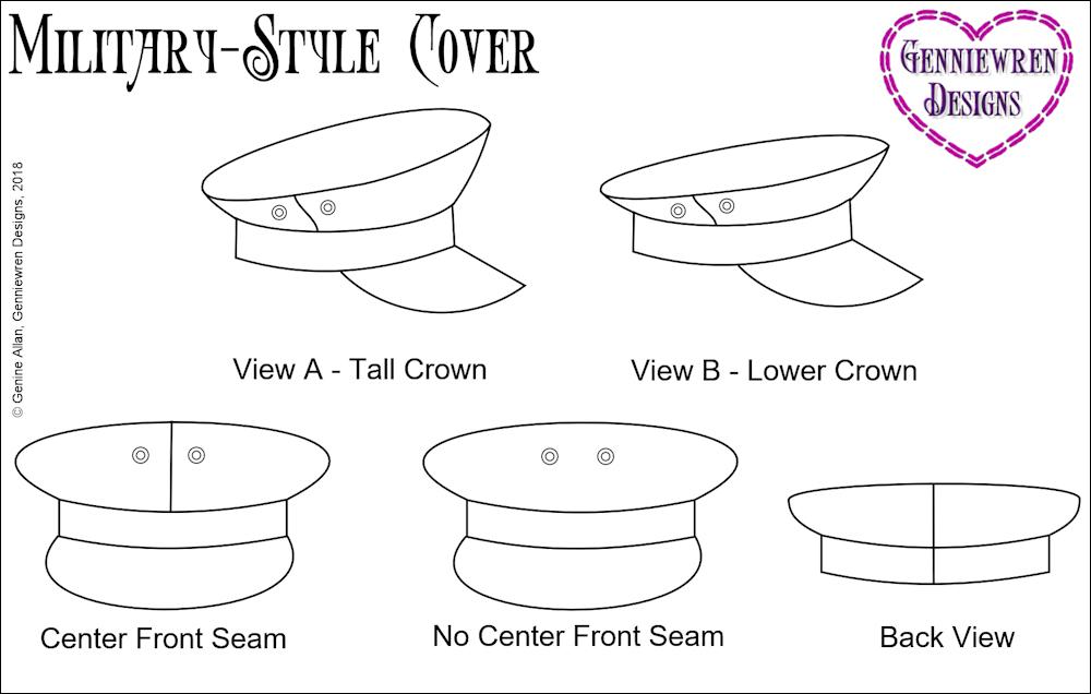Genniewren 18 Inch Modern Military-Style Cover 18" Doll Clothes Pattern Pixie Faire