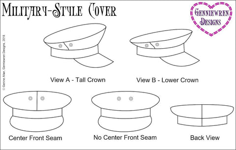 Genniewren 18 Inch Modern Military-Style Cover 18" Doll Clothes Pattern Pixie Faire