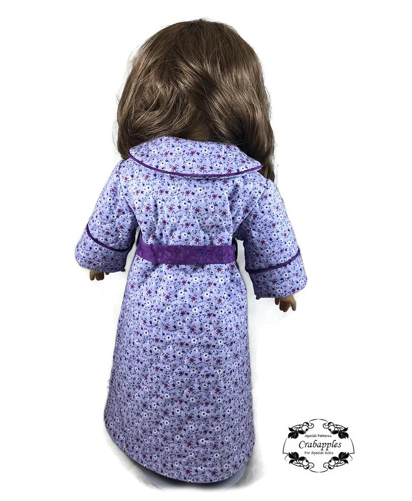 Crabapples 18 Inch Modern Pajama Party Bathrobes 18" Doll Clothes Pattern Pixie Faire