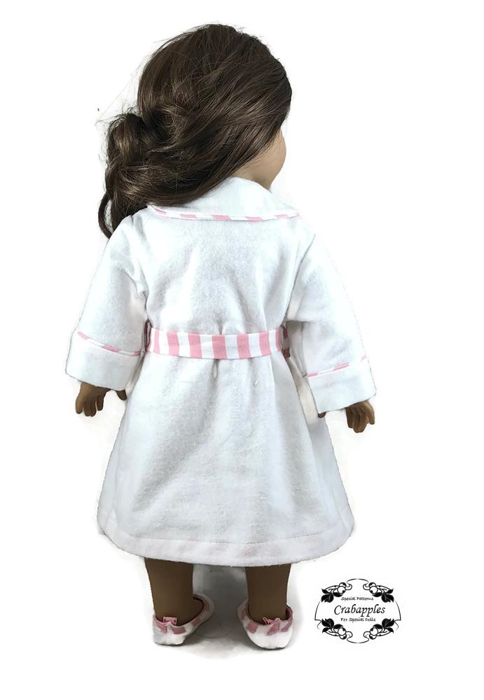 Crabapples 18 Inch Modern Pajama Party Bathrobes 18" Doll Clothes Pattern Pixie Faire