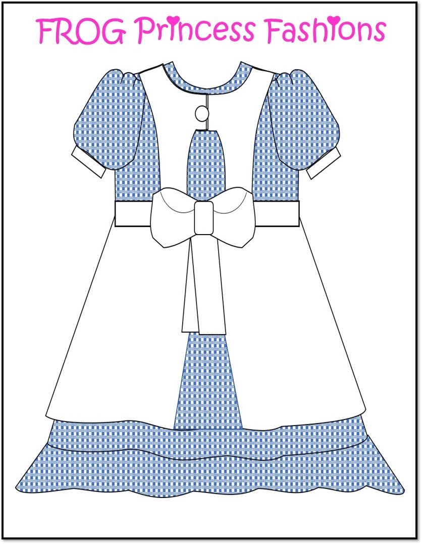 Frog Princess Fashions 18 Inch Modern Precious Pinafores Dress 18" Doll Clothes Pattern Pixie Faire