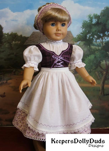 Keepers Dolly Duds Designs 18 Inch Historical Spring Dirndl 18" Doll Clothes Pattern Pixie Faire