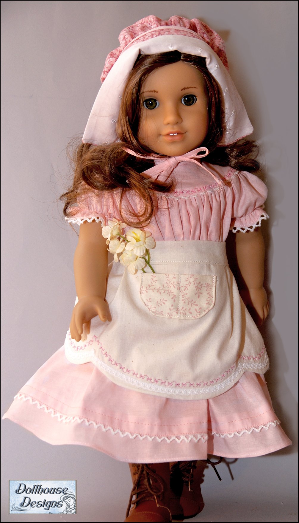 Dollhouse Designs 18 Inch Historical 1850s Spring Gathering 18" Doll Clothes Pattern Pixie Faire