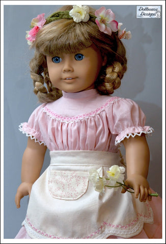 Dollhouse Designs 18 Inch Historical 1850s Spring Gathering 18" Doll Clothes Pattern Pixie Faire