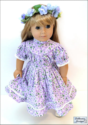 Dollhouse Designs 18 Inch Historical 1850s Spring Gathering 18" Doll Clothes Pattern Pixie Faire