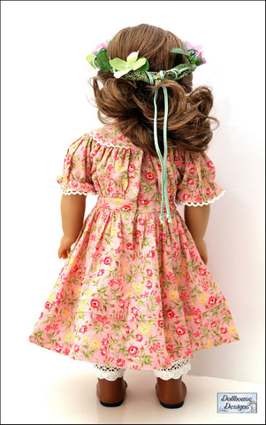 Dollhouse Designs 18 Inch Historical 1850s Spring Gathering 18" Doll Clothes Pattern Pixie Faire