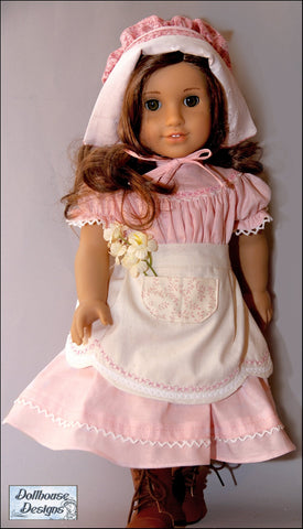 Dollhouse Designs 18 Inch Historical 1850s Spring Gathering 18" Doll Clothes Pattern Pixie Faire