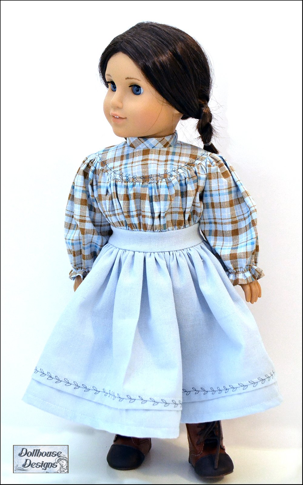 Dollhouse Designs 18 Inch Historical 1850s Spring Gathering 18" Doll Clothes Pattern Pixie Faire