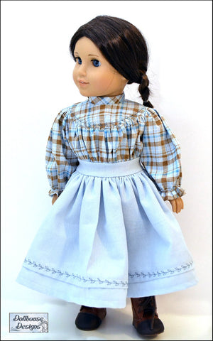 Dollhouse Designs 18 Inch Historical 1850s Spring Gathering 18" Doll Clothes Pattern Pixie Faire