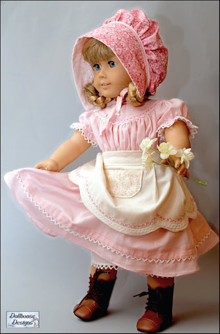 Dollhouse Designs 18 Inch Historical 1850s Spring Gathering 18" Doll Clothes Pattern Pixie Faire