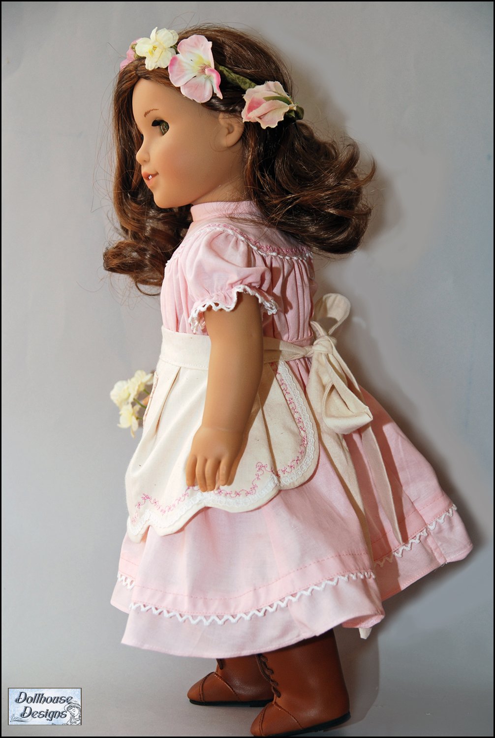 Dollhouse Designs 18 Inch Historical 1850s Spring Gathering 18" Doll Clothes Pattern Pixie Faire