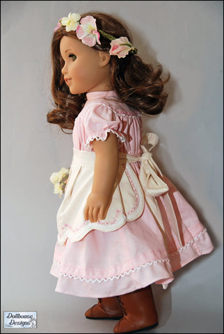 Dollhouse Designs 18 Inch Historical 1850s Spring Gathering 18" Doll Clothes Pattern Pixie Faire