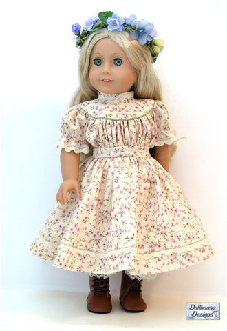 Dollhouse Designs 18 Inch Historical 1850s Spring Gathering 18" Doll Clothes Pattern Pixie Faire