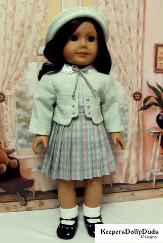 Keepers Dolly Duds Designs 18 Inch Historical Train Station Four Piece Outfit 18" Doll Clothes Pattern Pixie Faire