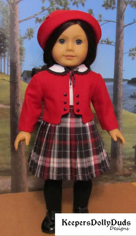 Keepers Dolly Duds Designs 18 Inch Historical Train Station Four Piece Outfit 18" Doll Clothes Pattern Pixie Faire