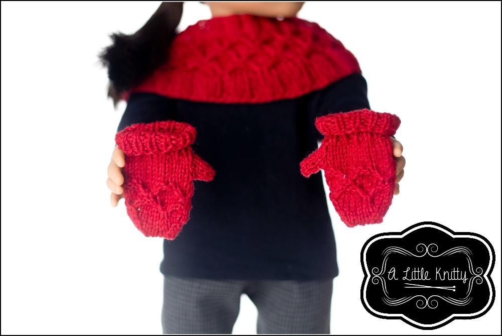 A Little Knitty Knitting A Snowy Walk 18" Doll Knitting Pattern Pixie Faire