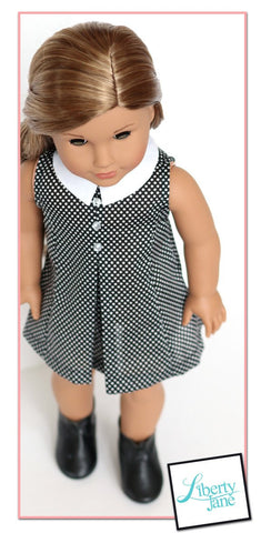 Liberty Jane 18 Inch Modern Abbey Road A-Line Dress 18” Doll Clothes Pattern Pixie Faire