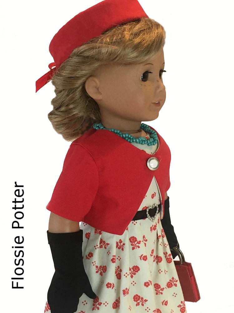 Flossie Potter 18 Inch Historical Ladies' Club Accessories 18" Doll Clothes Pattern Pixie Faire