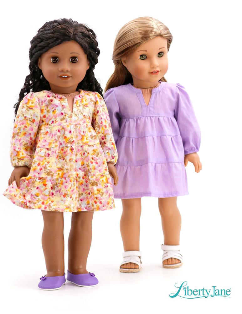 Liberty Jane 18 Inch Modern Alice Springs Dress 18” Doll Clothes Pattern Pixie Faire