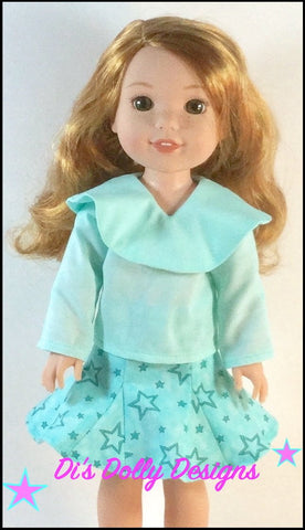 Di's Dolly Designs WellieWishers All Dolled Up 14-14.5" Doll Clothes Pattern Pixie Faire