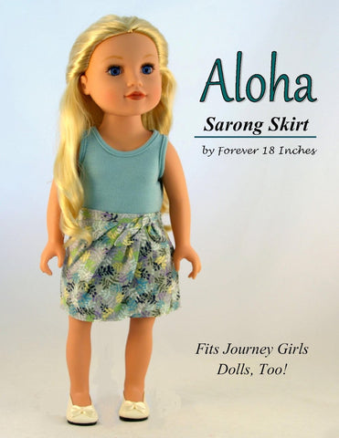 Forever 18 Inches 18 Inch Modern Aloha Sarong Skirt 18" Doll Clothes Pixie Faire