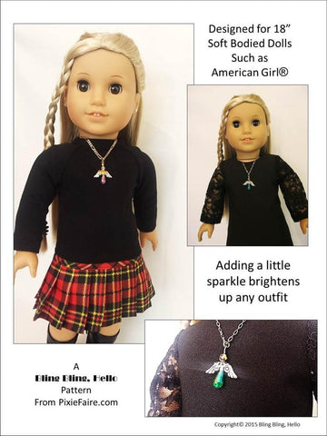 Bling Bling Hello 18 Inch Modern An Angel For You Doll Jewelry Pattern Pixie Faire