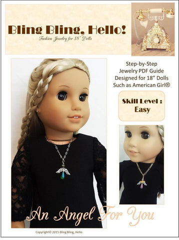 Bling Bling Hello 18 Inch Modern An Angel For You Doll Jewelry Pattern Pixie Faire
