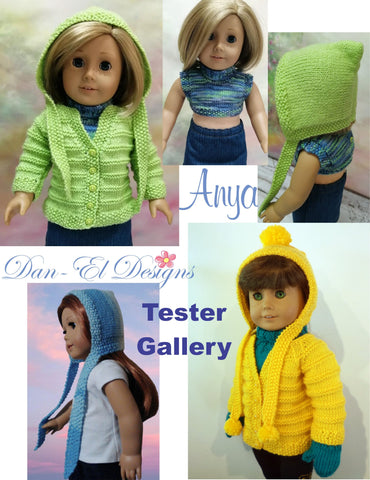 Dan-El Designs Knitting Anya 18 inch Doll Knitting Pattern Pixie Faire