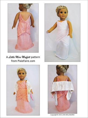 Little Miss Muffett 18 Inch Modern Aphrodite 18" Doll Clothes Pattern Pixie Faire