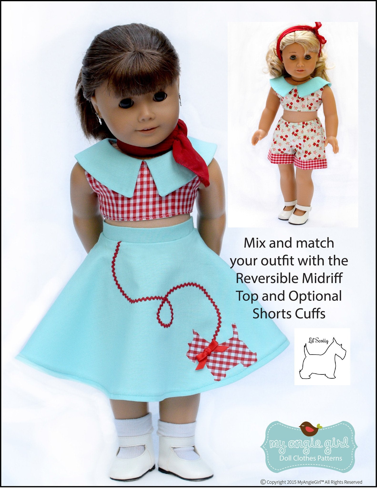My Angie Girl 18 Inch Historical The 4-Way Wardrobe 18" Doll Clothes Pixie Faire