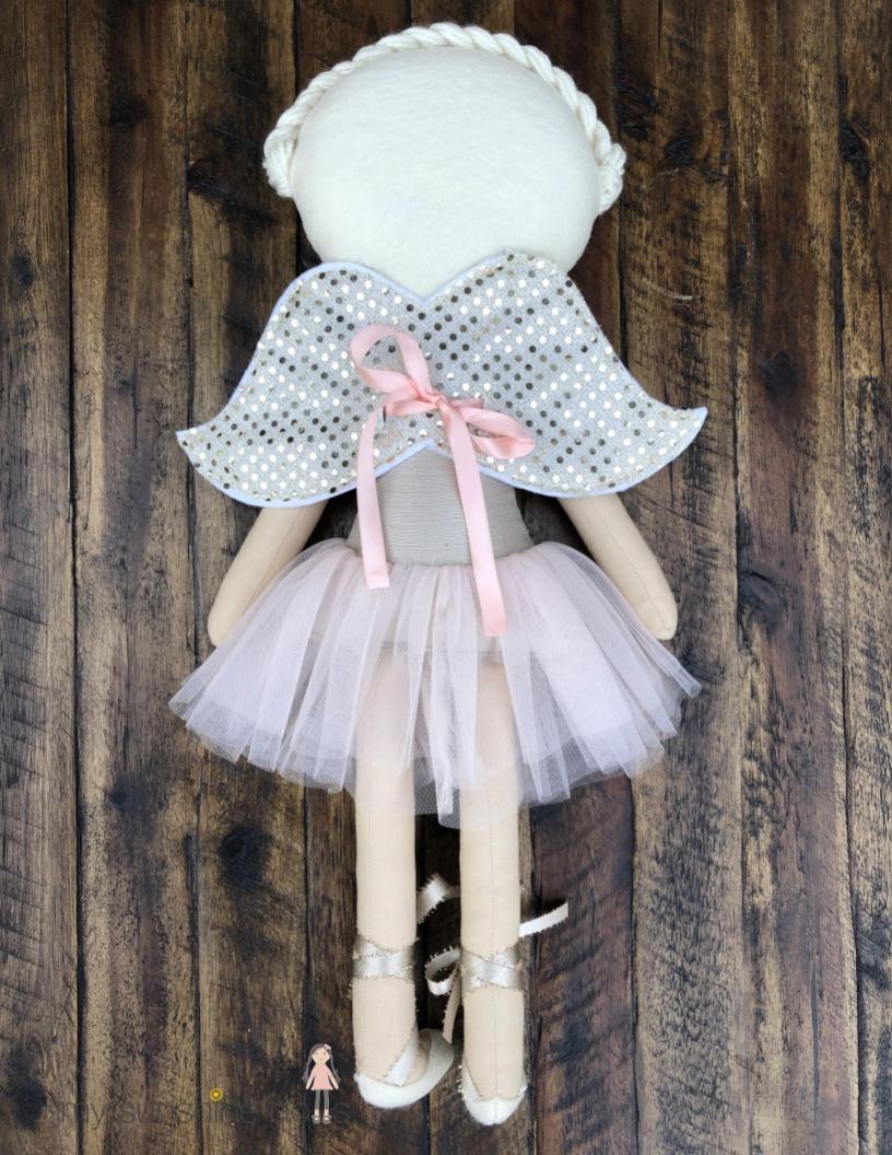 Meri Meri Florence Sequin Angel Doll – Sparkly Tulle Dress With Removable Wings, Perfect Gift For Kids - View #3
