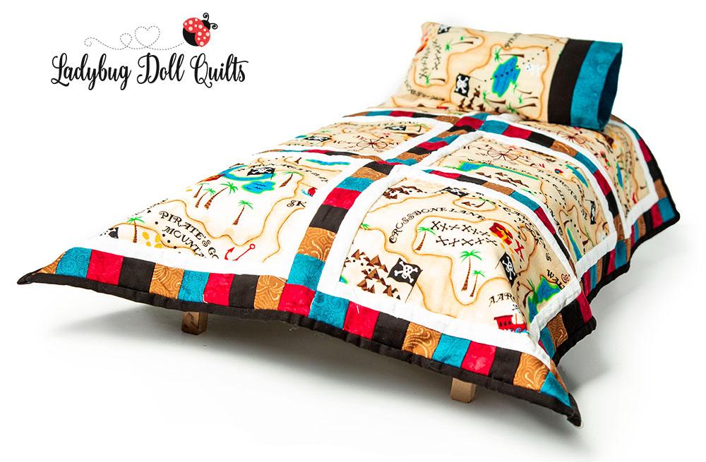 Ladybug Doll Quilts Quilt Around the Square 18" Doll Quilt Pattern Pixie Faire