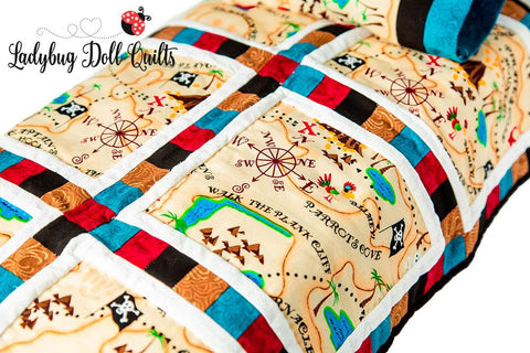 Ladybug Doll Quilts Quilt Around the Square 18" Doll Quilt Pattern Pixie Faire