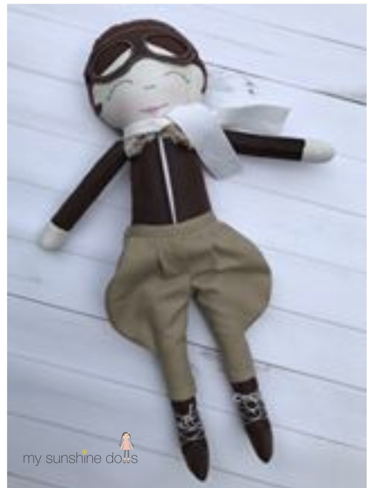 My Sunshine Dolls Cloth doll Aviator Doll 23" Cloth Doll Pattern Pixie Faire