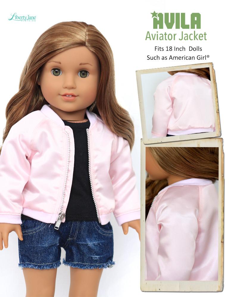 JOYRICH★Dollman Jkt Liberty Jane Bomber Jacket 18 inch Doll Clothes Pattern PDF