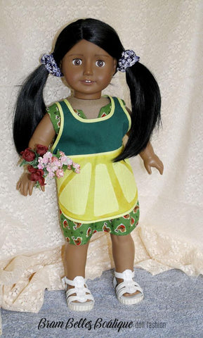 Brambelles boutique 18 Inch Modern Criss Cross Apron 18" Doll Accessories Pixie Faire
