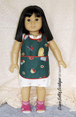 Brambelles boutique 18 Inch Modern Criss Cross Apron 18" Doll Accessories Pixie Faire