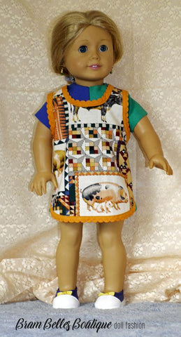 Brambelles boutique 18 Inch Modern Criss Cross Apron 18" Doll Accessories Pixie Faire