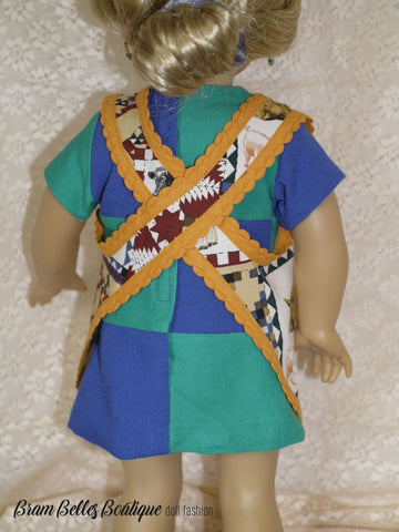 Brambelles boutique 18 Inch Modern Criss Cross Apron 18" Doll Accessories Pixie Faire