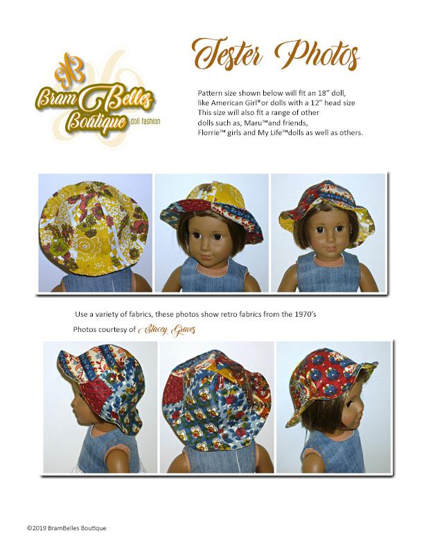 Petal Hat 18 inch Doll Accessories PDF Pattern Download