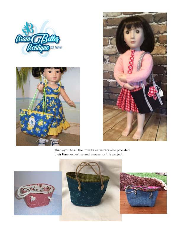 Brambelles boutique 18 Inch Modern Celeste Tote Bag 18" Doll Accessories Pixie Faire