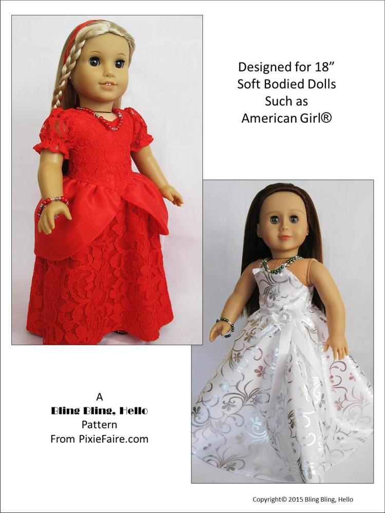Bling Bling Hello Tutorials & Crafts Crystals and Pearls Doll Jewelry Pattern Pixie Faire